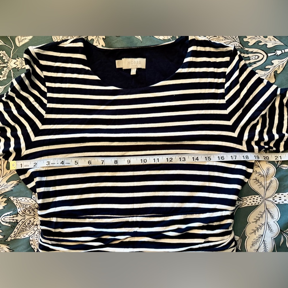 Hobbs of London Navy and White Striped Dress - Picture 5 of 9